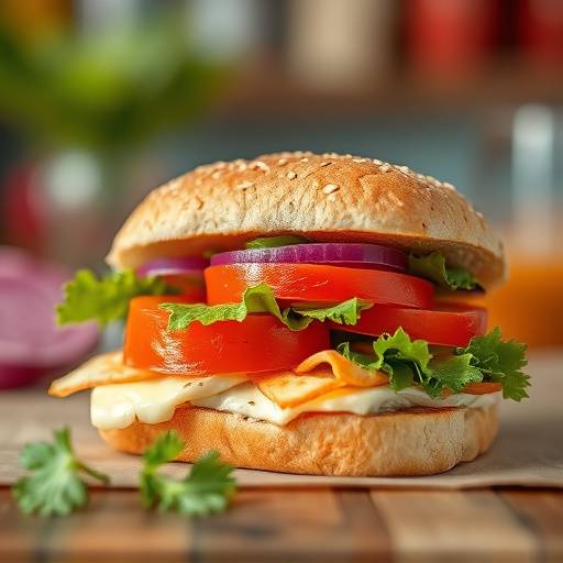 A delicious-looking sandwich with fresh ingredients, representing the lunch options at The Daily Grind.